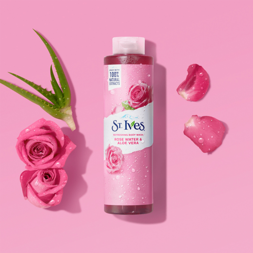 St. Ives Refreshing Rose Water & Aloe Vera Body Wash - 650ml