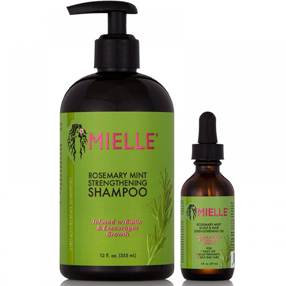 Mielle Rosemary Mint Strengthening Shampoo  & Hair Strengthening Oil