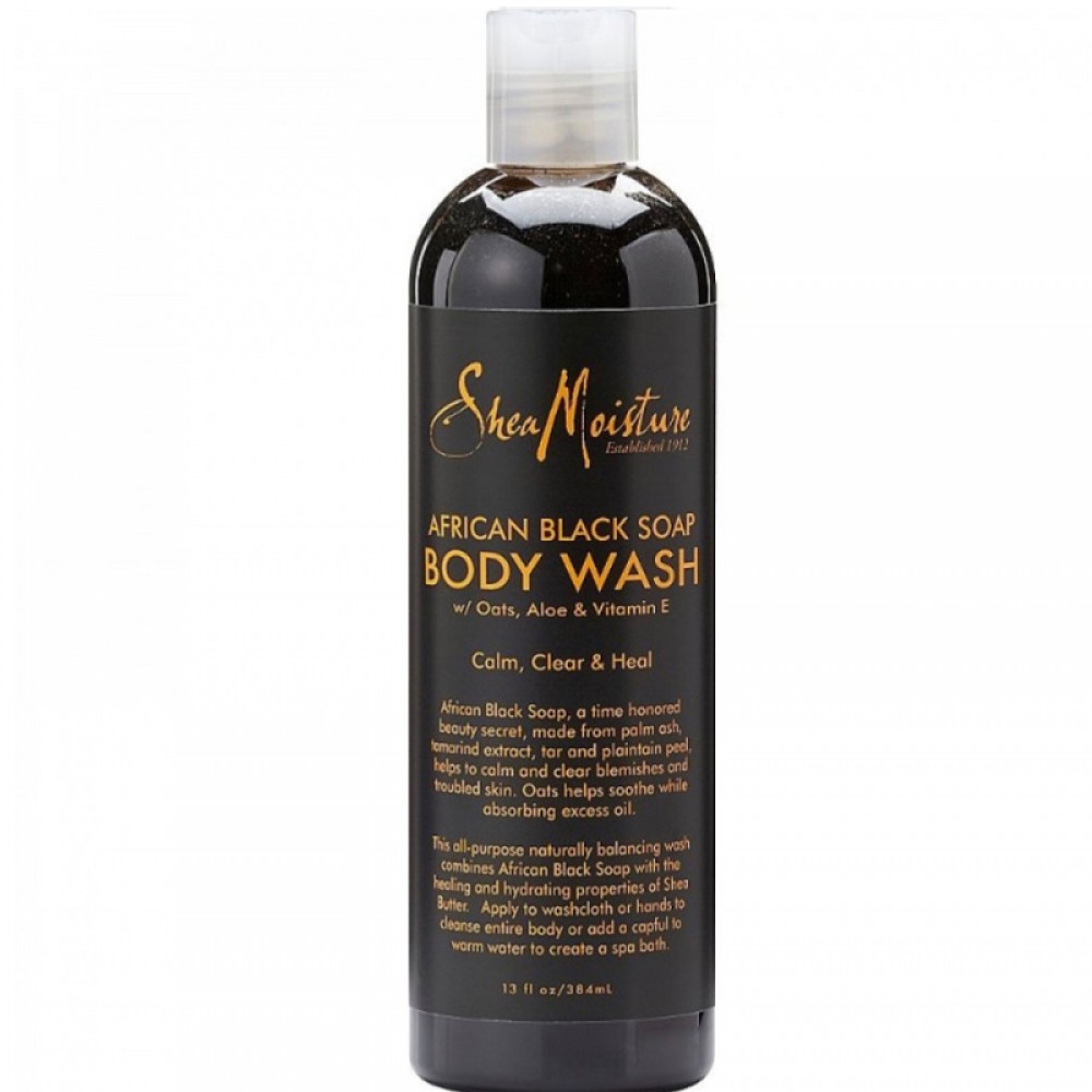 Shea Moisture African Black Soap Soothing Body Wash, 13 Ounce