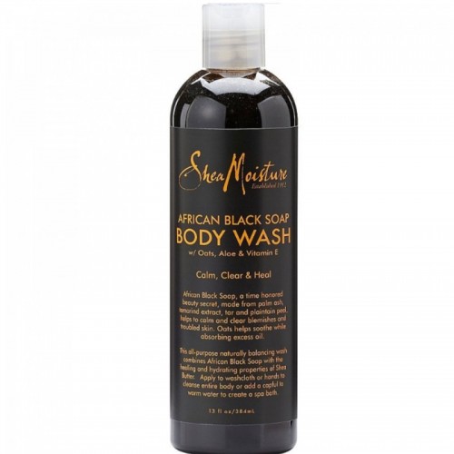 Shea Moisture African Black Soap Soothing Body Wash, 13 Ounce