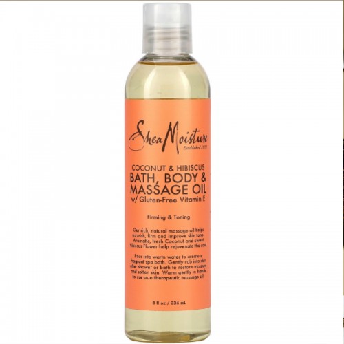 جوز الهند والكركديه زيت الاستحمام والجسم والتدليك بفيتامين هـ الخالي من الغلوتين من شيا مويستشر (236 مل)