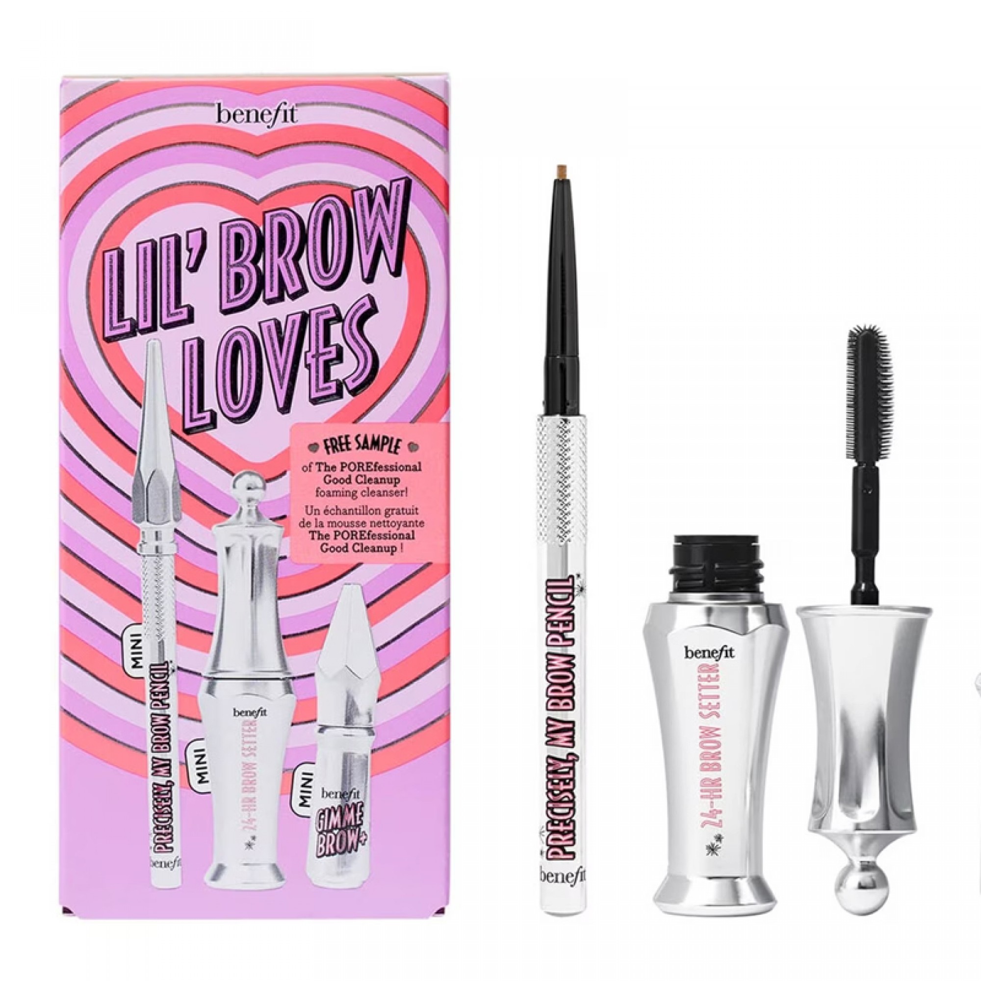 Lil' Brow Loves Brow Pencil & Gel Value Set warm deep brown 4