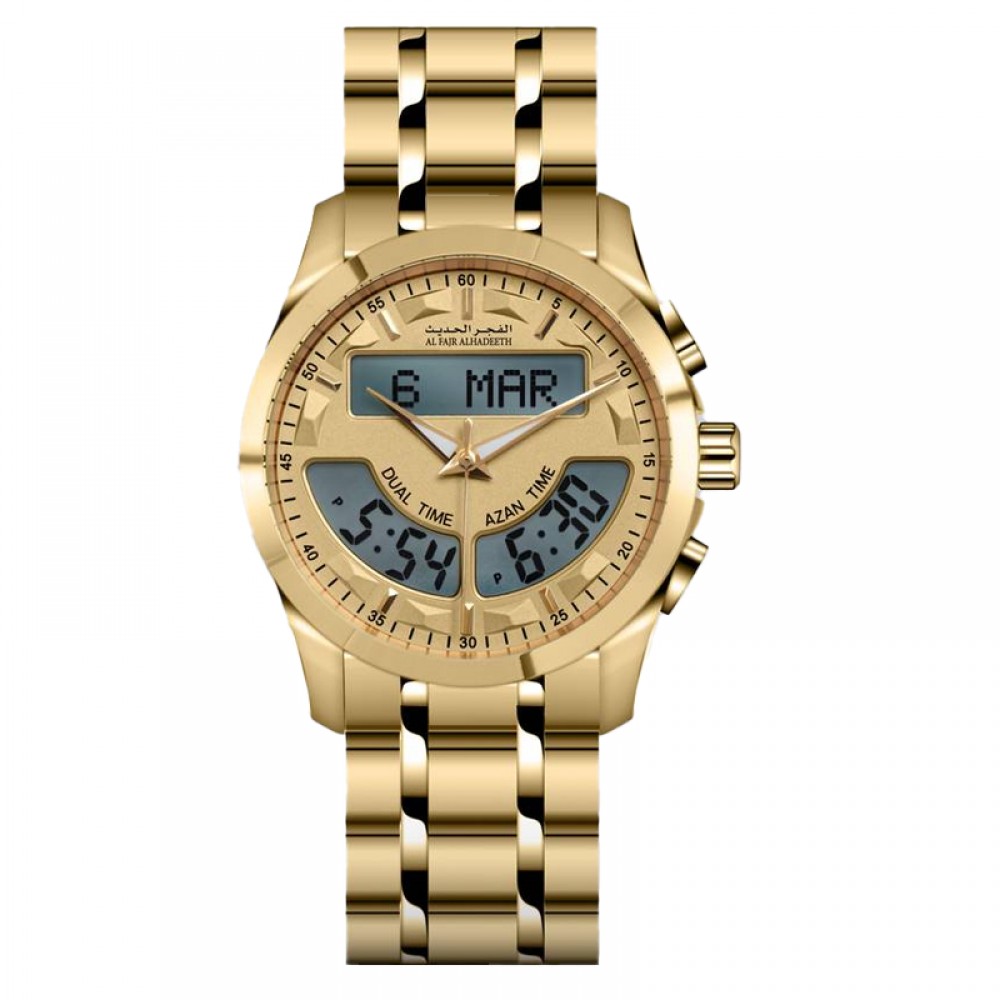 Al Fajr Alhadeeth Watch Golden Model AL219GG