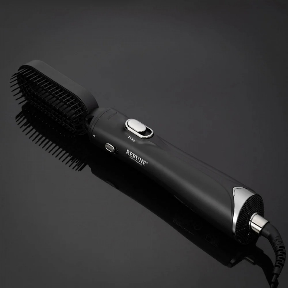 Hair dryer brush - silver  RE-2108-1 matt black