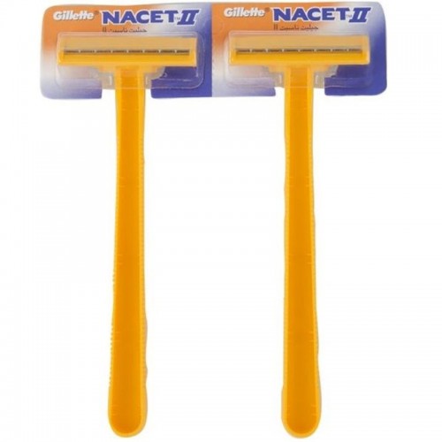 2-Piece Nacet 2 Safe Razors Set Yellow