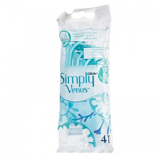 GILLETTE SIMPLY VENUS 2 BLADE DISPOSABLE RAZOR FOR WOMEN 4PCS