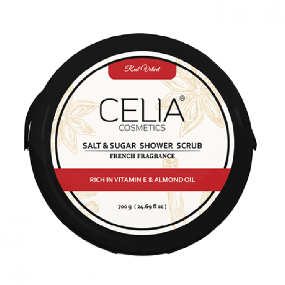 Celia Salt & Sugar Shower Scrub Red Velvet - 700g