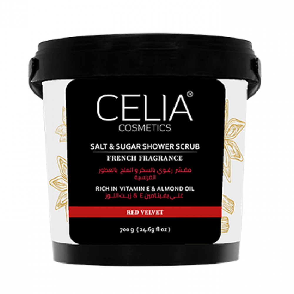 Celia Salt & Sugar Shower Scrub Red Velvet - 700g