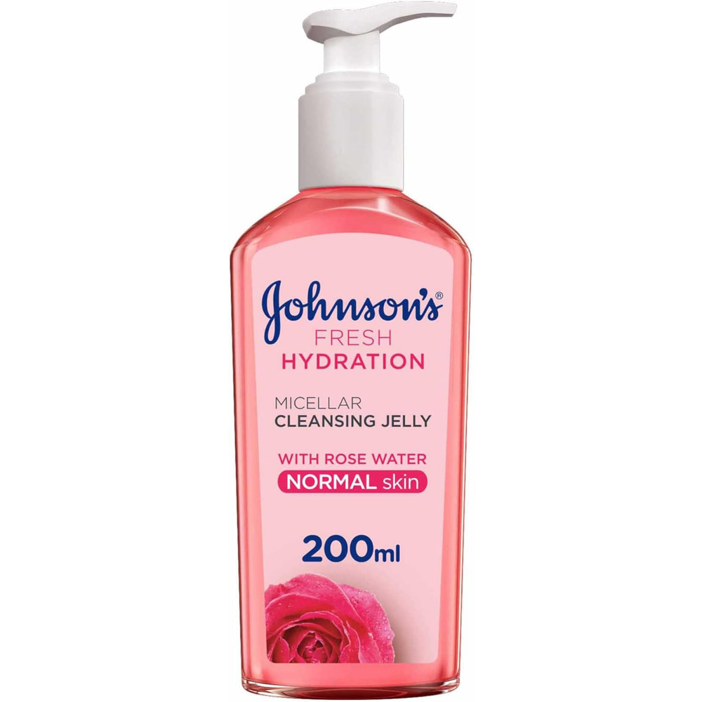 JOHNSON’S Face Cleanser, Fresh Hydration, Micellar Cleansing Jelly, Normal Skin, 200ml