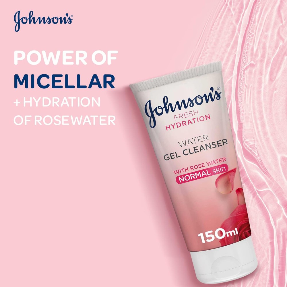 Johnsons Fresh Hydration Water Gel Cleanser With Rose Water - 150ml