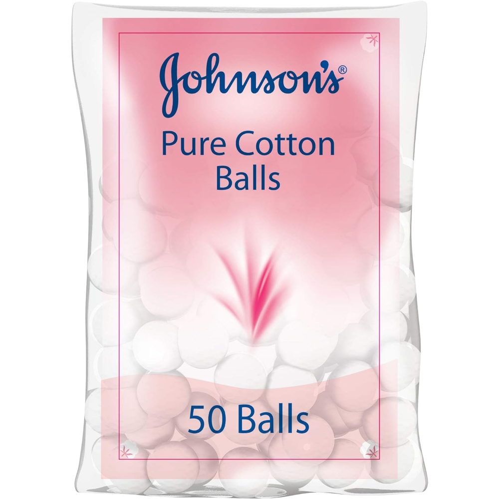 JOHNSON’S Baby Pure Cotton Balls, 50 balls