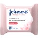 Johnson's Cleansing Facial Micellar Wipes, Refreshing, Normal Skin, Pack Of 25 Wipes