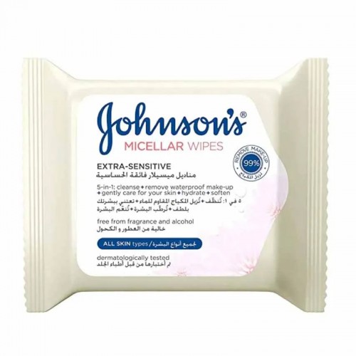 Johnson's Micellar Wipes Extra-Sensitive - 25 Wipes