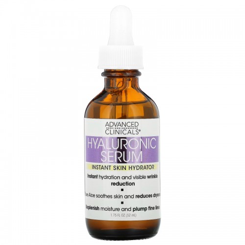 Advanced Clinicals Hyaluronic Acid Face Serum. Anti-aging Face Serum- Instant Skin Hydrator, Plump Fine Lines, Wrinkle Reduction 52mil Advanced Clinicals Hyaluronic Acid Face Serum. Anti-aging Face Serum- Instant Skin Hydrator, Plump Fine Lines, Wrinkle Reduction 52mil