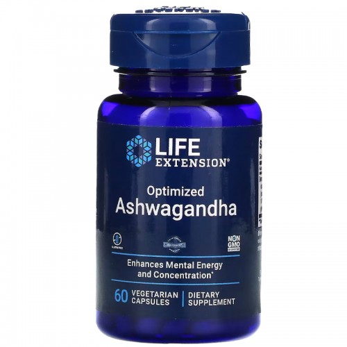 Life Extension, Optimized Ashwagandha, 60 Vegetarian Capsules