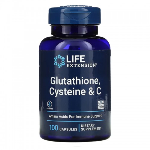 Life Extension, Glutathione, Cysteine & C, 100 Capsules