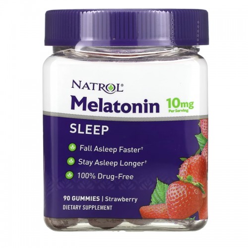 Natrol, Melatonin, Strawberry, 10 mg, 90 Gummies