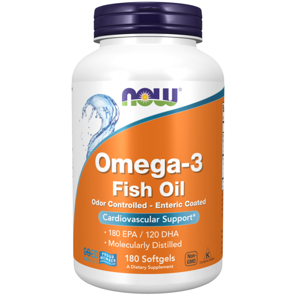 NOW Foods, Ultra Omega-3, 500 EPA / 250 DHA, 180 Enteric Coated Softgels