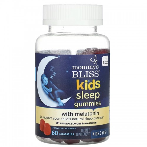 Mommy's Bliss, Kids Sleep Gummies With Melatonin, 3 Years+, Strawberry, 60 Gummies