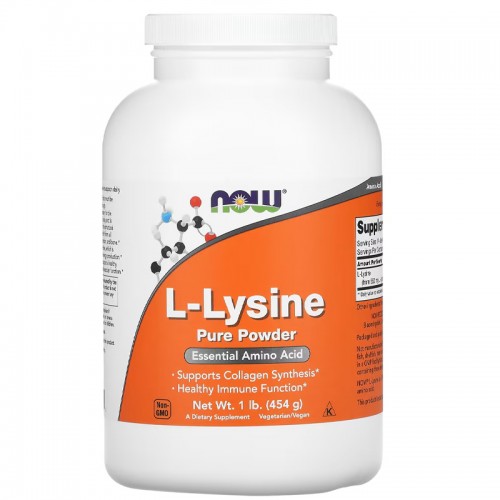 NOW Foods, L-Lysine Pure Powder, 1 lb (454 g) NOW Foods, L-Lysine Pure Powder, 1 lb (454 g)