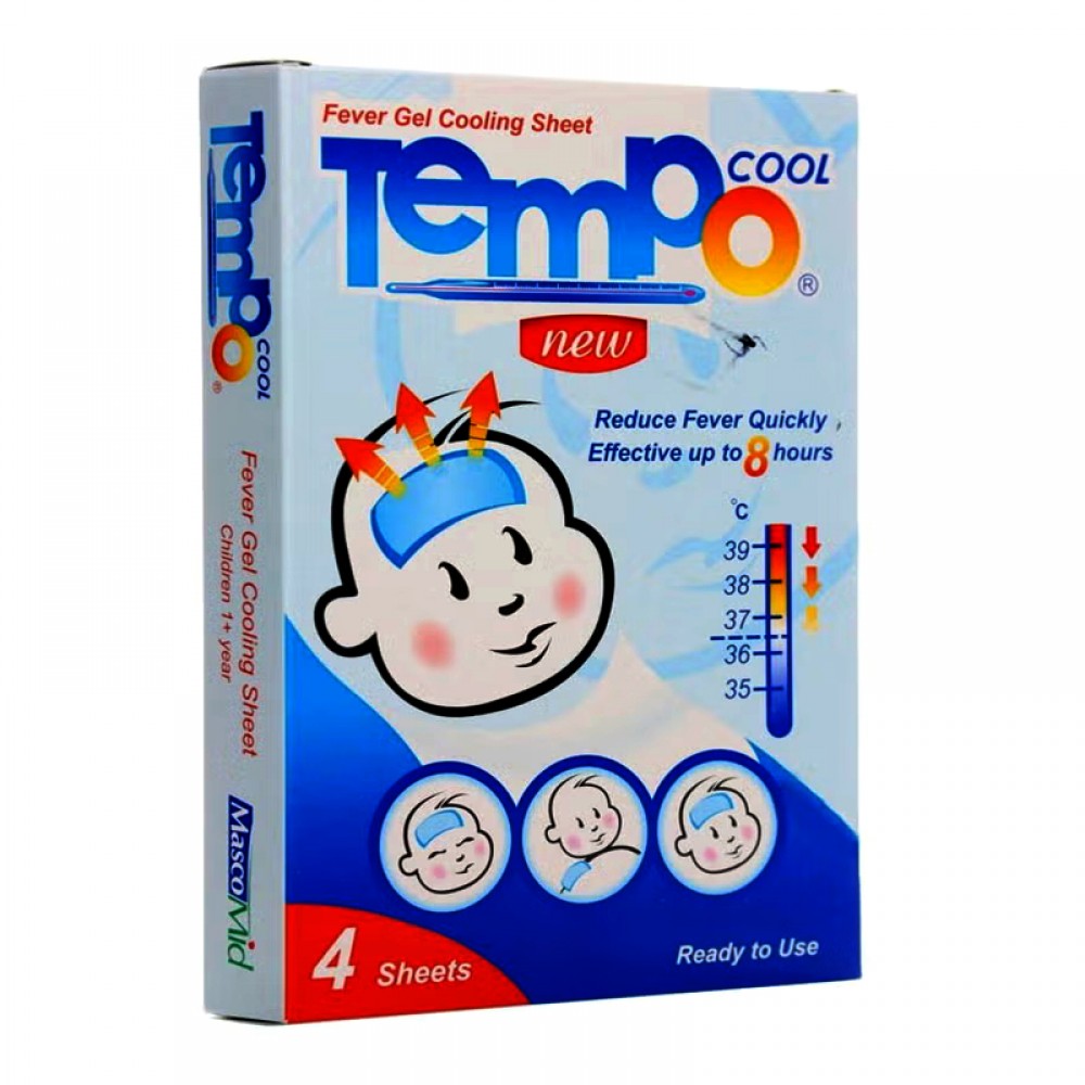 TEMPO 4 Pieces Anti-Fever Gel Cooling Sheets