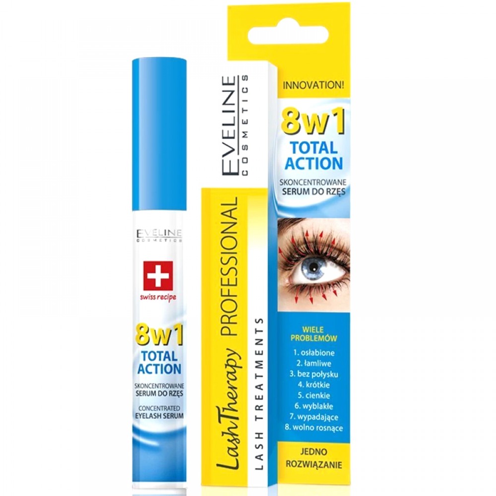 Eveline Lash Therapy Concentrated Serum 8 in 1 Volume and Lengthening 10 ml