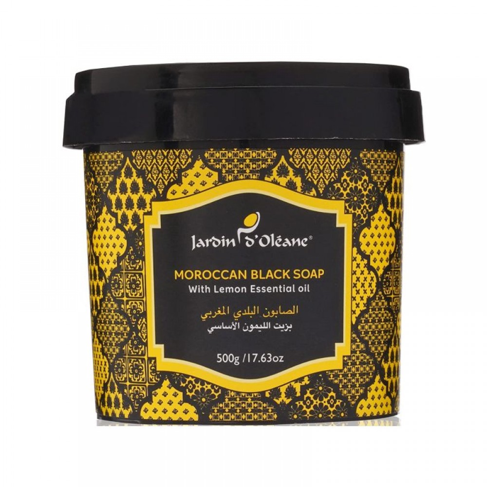 Jardin D Oleane Moroccan Black Soap With Lemon Essential Oil 500grm