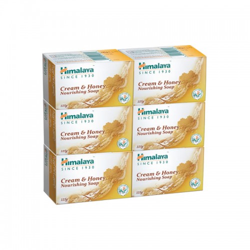 A set of nourishing soap with cream and honey, consisting of 6 pieces, 125 grams