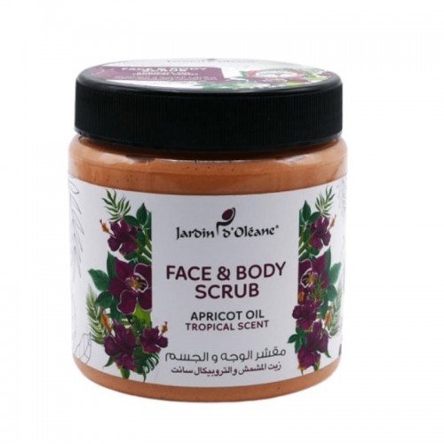 Jardin Oleane Face & Body Scrub Apricot Oil Tropical Scent - 500 gm