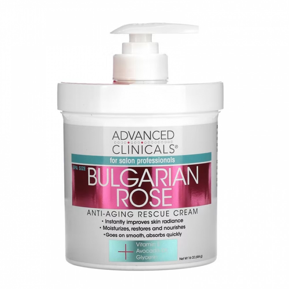 Advanced Clinicals Bulgarian Rose Anti-Aging Cream 454 g