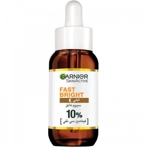 Garnier SkinActive Fast Bright Overnight Booster Serum with 10% Pure Vitamin C - 30ml