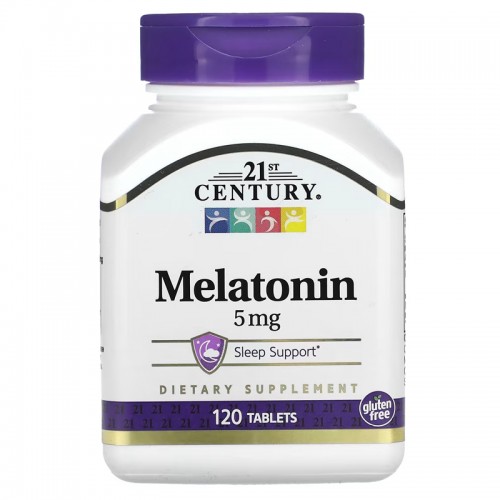 21st Century, Melatonin, 5 mg, 120 Tablets 21st Century, Melatonin, 5 mg, 120 Tablets