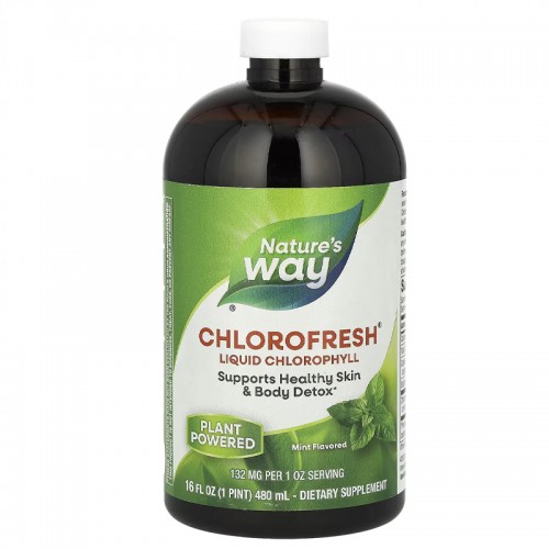 Nature's Way, Chlorofresh, Liquid Chlorophyll, Mint, 132 mg, 16 fl oz (480 ml) (132 mg per 2 Tbsp)