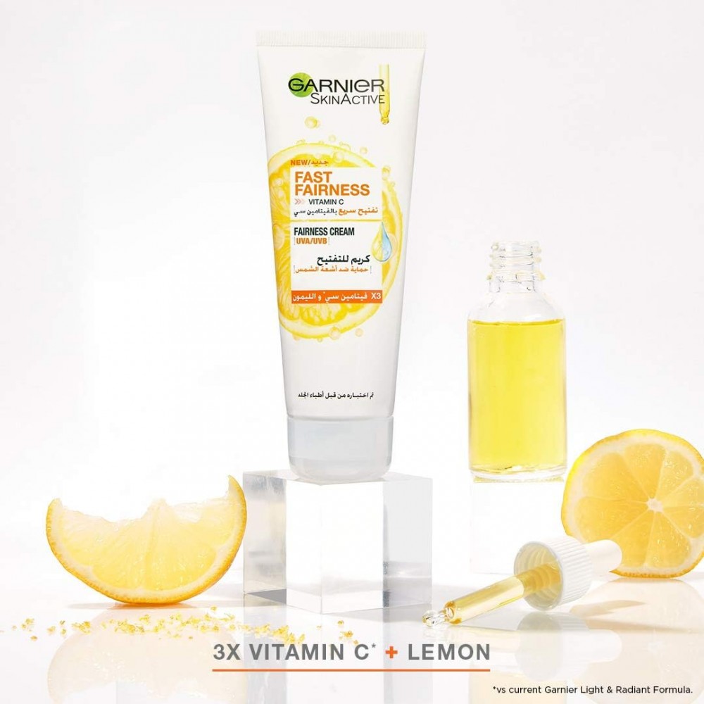 Garnier SkinActive Fast Fairness Day Cream with 3x Vitamin C and Lemon - 100ml