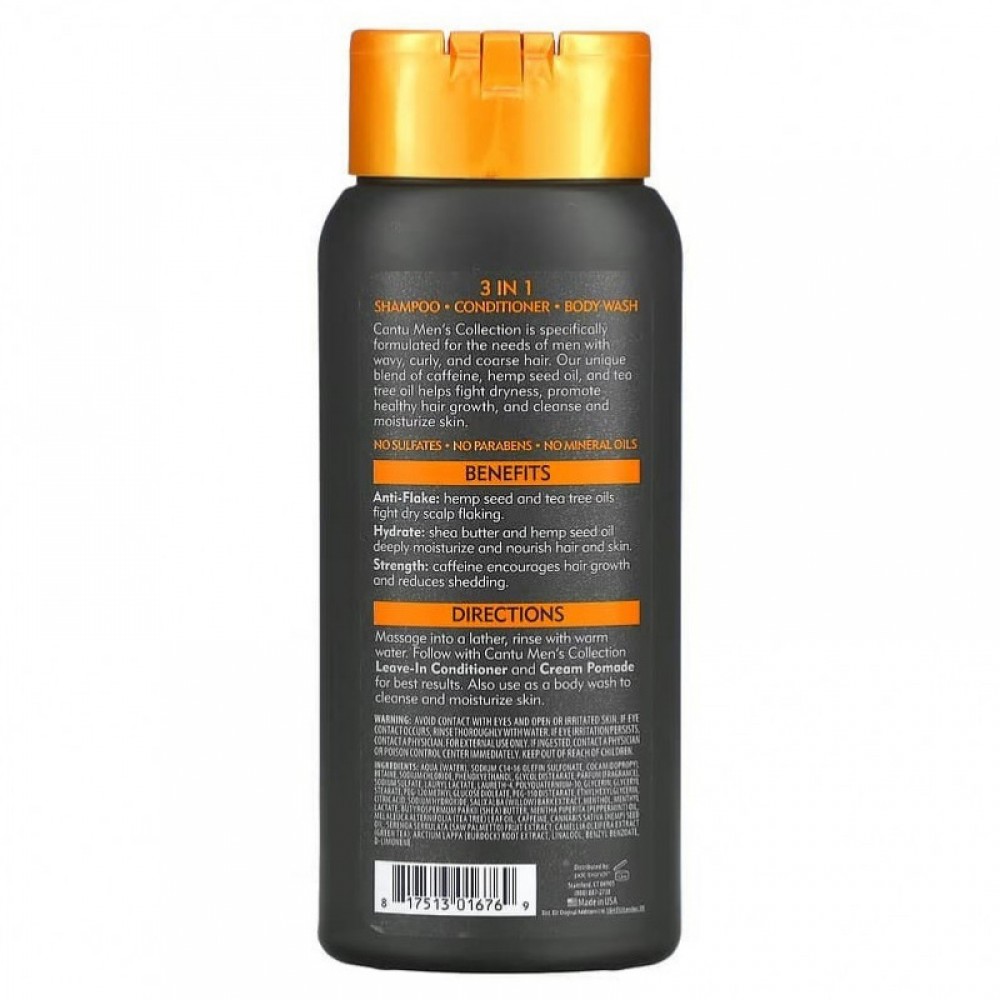 Cantu Men s Collection Shea Butter 3 In 1 Shampoo