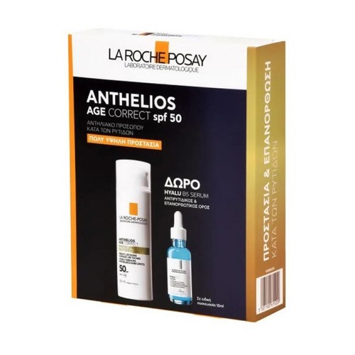 La Roche Posay Anthelios Age Correct Cream Spf50, 50ml & Δώρο Hyalu Serum B5, 10ml La Roche Posay Anthelios Age Correct Cream Spf50, 50ml & Δώρο Hyalu Serum B5, 10ml