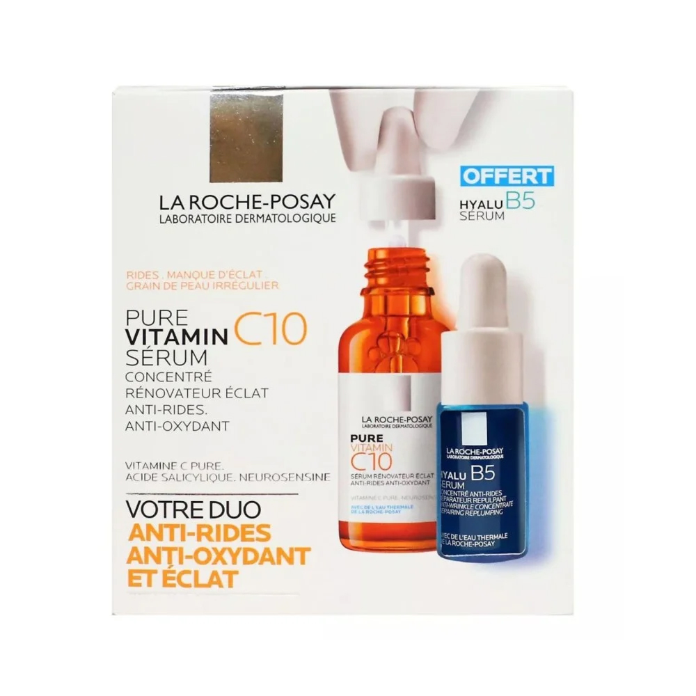 Pure Vitamin C10 Serum and Hyalo B5 Serum from La Roche-Posay