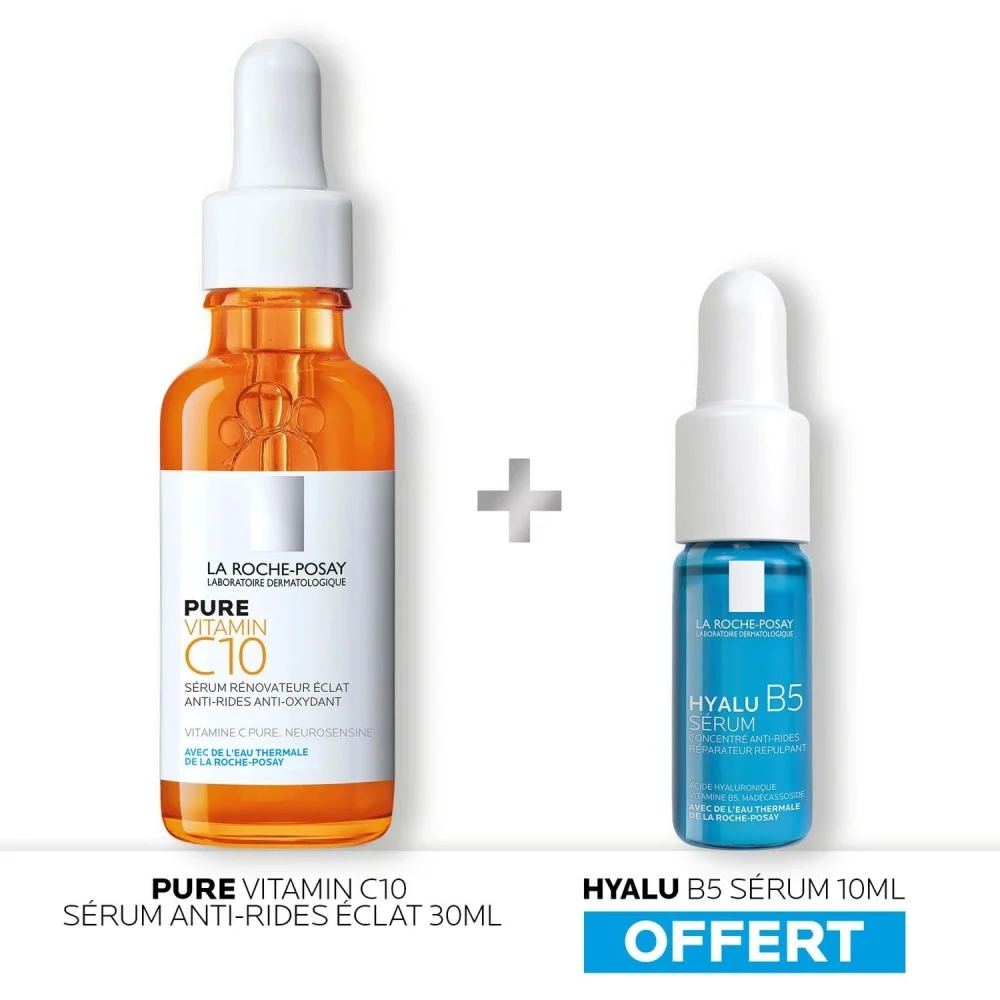 Pure Vitamin C10 Serum and Hyalo B5 Serum from La Roche-Posay