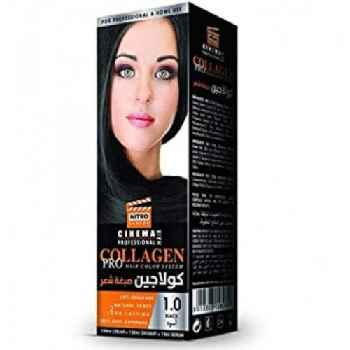 Nitro Canada Cinema Collagen Hair Dye Black No: 1.0 Nitro Canada Cinema Collagen Hair Dye Black No: 1.0
