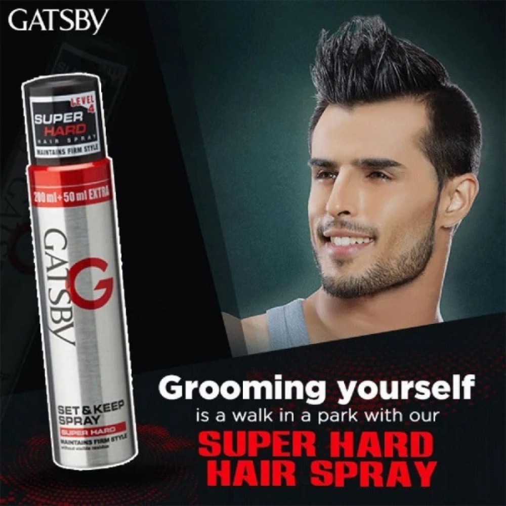 Gatsby Set & Keep Spray Super Hard 250 Ml