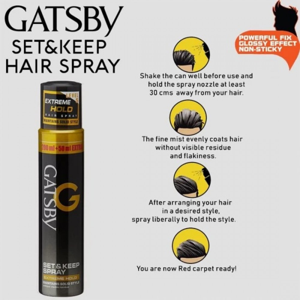 Gatsby Set & Keep Spray Extreme Hold 250 Ml