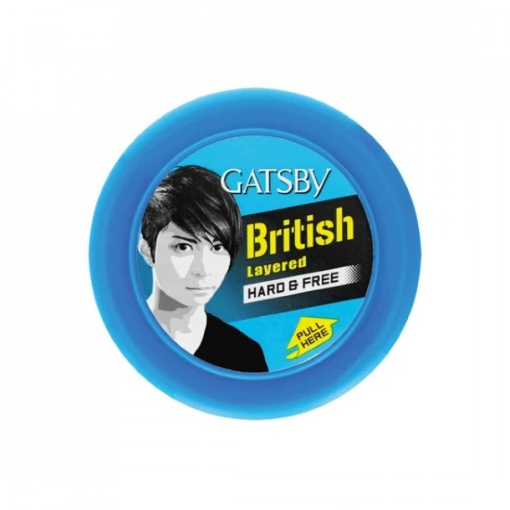 Gatsby British Layered Hard & Free Styling Wax 75 Gm