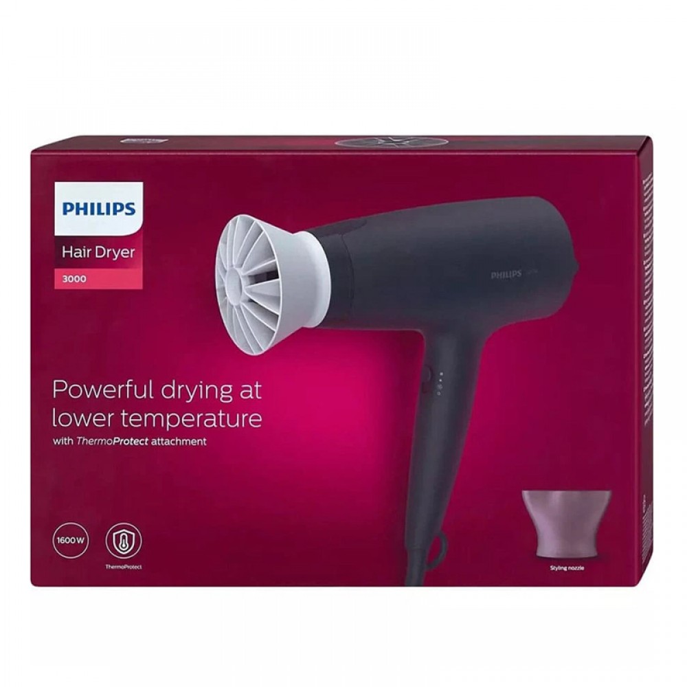 Philips Hair Dryer Series 3000, Model BHD302, 1600 Watts