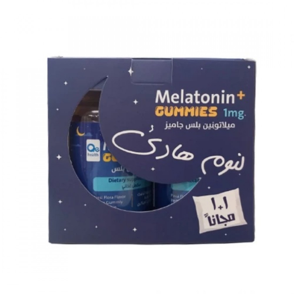 Qe Health Melatonin Plus Gummies for Peaceful Sleep 1+1 Free - 180 gm