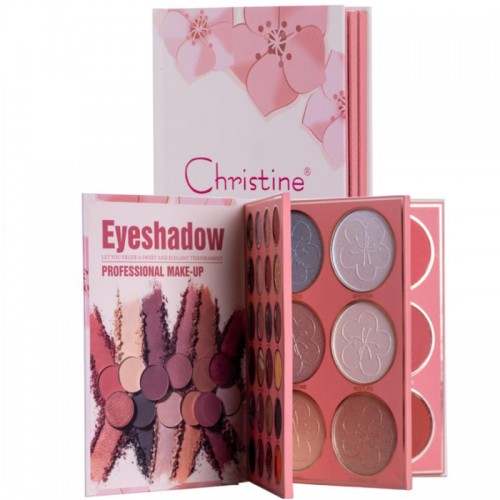 Christine 3 in 1 palette notebook eye shadow + highlighter + blush CH-K2308 Christine 3 in 1 palette notebook eye shadow + highlighter + blush CH-K2308