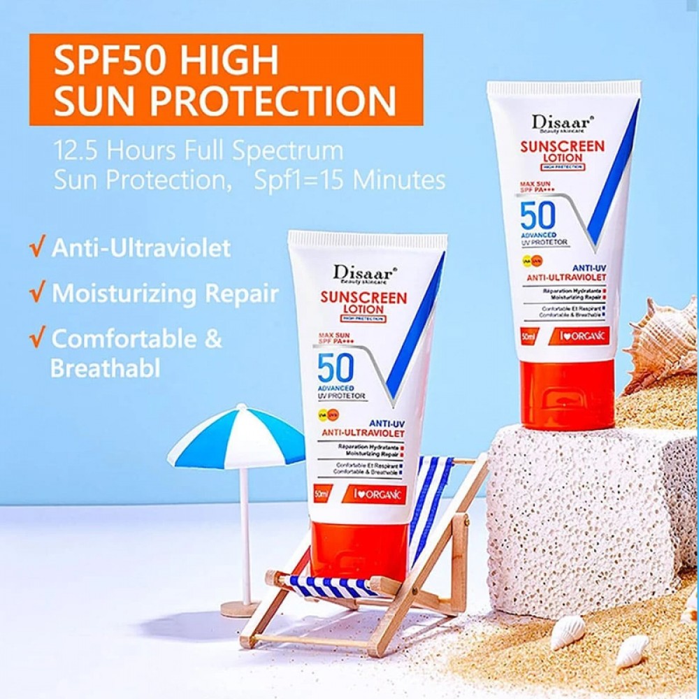 Disaar Moisturizing Lotion and Sunscreen 50 - 50 ml