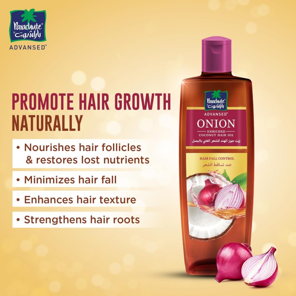 Parachute Advanced Hair Oil that promotes hair growth with coconut and onion - 300ml