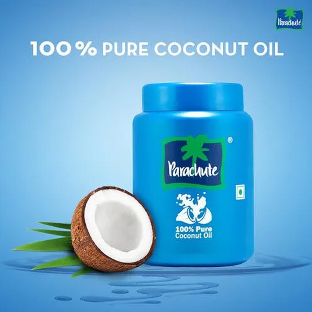 Parachute Coconut Oil - 100% Pure, 600 ml Easy Jar