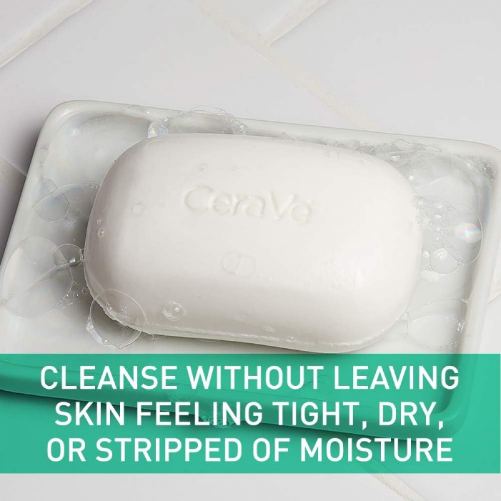 CeraVe Foaming Cleanser Bar | Soap-Free Body and Face Cleanser Bar for Oily Skin | Fragrance Free | 4.5 Ounce, White