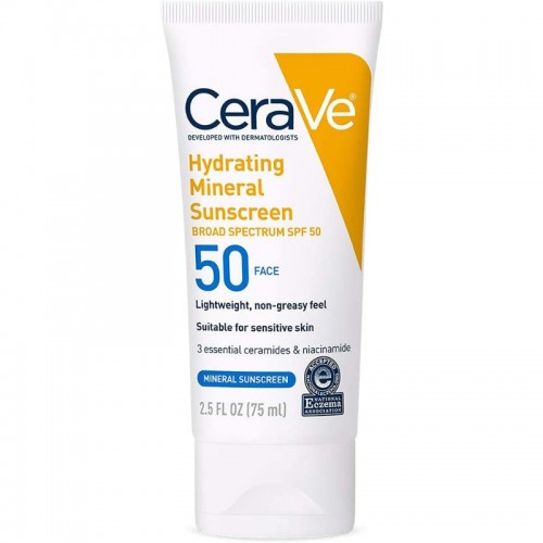 CeraVe 100% Mineral Sunscreen SPF 50 | Face Sunscreen 50 ml CeraVe 100% Mineral Sunscreen SPF 50 | Face Sunscreen 50 ml